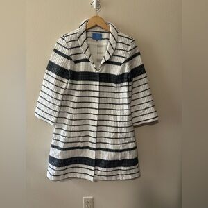 Alice Walk coat black and white cotton lightweight designer luxury size small